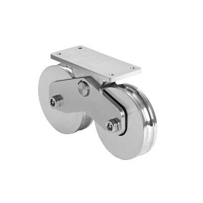 [1151-5641-001] Rueda Doble de 12 cm / Capacidad Para Puertas de hasta 1200 kg / Canal Tipo "U"