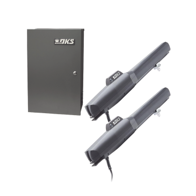 [KIT-6006-DKS] Kit de Operadores Abatibles 6006 de Doorking / Para Puertas de Hasta 5.5 Metros  / Soporta Respaldo de Baterias 