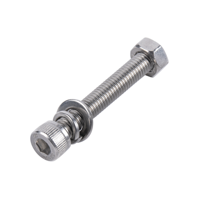 [950-5080-404] 1 Tornillo Allen Milimétrico de Acero Inoxidable  M8-1.25 x 40/ Con 1 Tuerca, 1 Arandela de Presión y 1 Plana / Para Montajes de Módulos Foto Voltaicos .