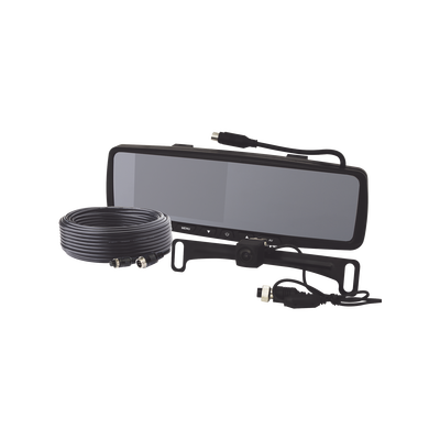 [EC4210BK] Sistema alámbrico de reversa con cámara y monitor de 4.3 pulgadas, Incluye cámara para placa de  170°