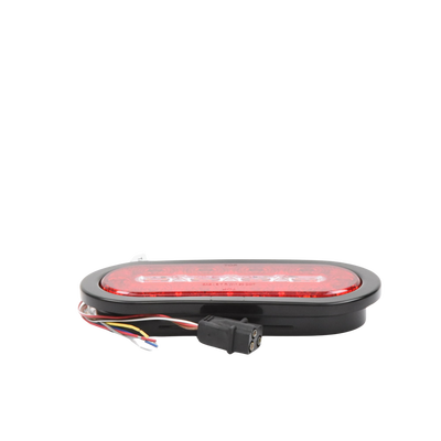 [ED3060AW] Plafón Ovalado de 7.5" Para Camiones de Transporte, 18 LED Ultra Brillantes, Color Rojo/Claro/Ambar