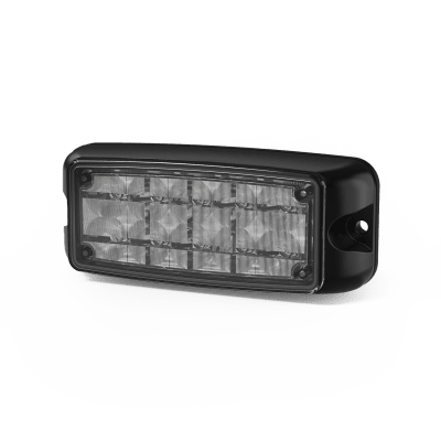 [CD4081RB] Luz de Advertencia de 5X2" 10 LED, Rojo/Azul, Bisel Negro, Lente Transparente