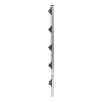 [SYS-POST-2-R2] Poste de Paso de 1m para Cerca Electrificada de PTR Cuadrado de Aluminio de 1" de lado con 5 Aisladores Instalados.