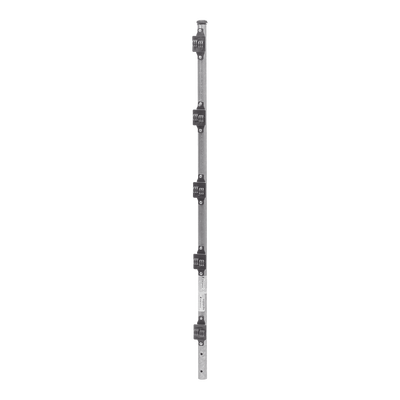 [SYS-POST-3-R2] Poste de Paso de 1m para Cerca Electrificada de Tubo Galvanizado cal. 18 de 1"Diam. con 5 Aisladores Instalados.