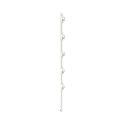 [SYS-POST-3W] Poste con 5 Aisladores de PASO  para Cerca Electrificada. Tubo Galvanizado de 1.2m, cal. 18 de 1" Diam. + Pintura Blanca Aplicación en Polvo.