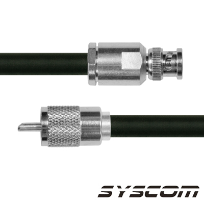 [SBNC-214-UHF-110] Cable Coaxial RG-214/U de 110 cm (43.31 pulgadas), con Conectores BNC Macho a UHF Macho (PL-259).