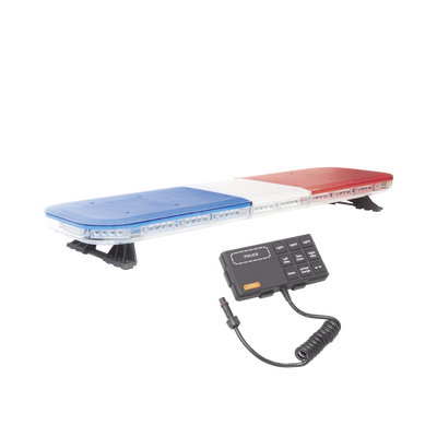 [X67RB] Barra de luces de 47" rojo/azul, 88 LED, con control de tráfico en color rojo/azul, ideal para equipar unidades de seguridad pública