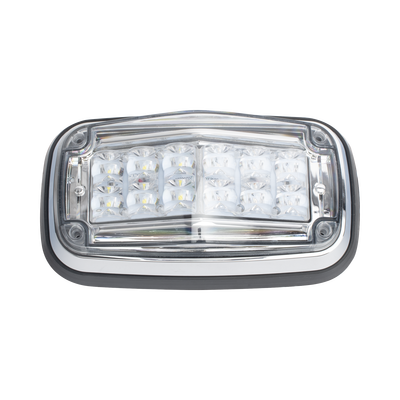 [XT1885RW] Luz de advertencia 8 X 4", Color Rojo / Claro, IP67, SAE, Ideal para Ambulancias