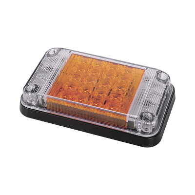 [XLTE2345A]  Luz de Advertencia de 7X4", Color Ámbar, Con Luces de Trabajo, Ideal para Ambulancias
