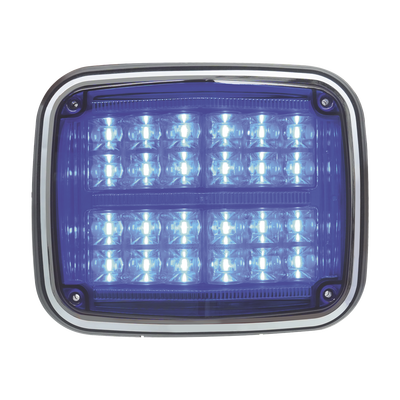 [XT1895B] Luz de advertencia de 8 X 6", Color Azul, SAE,  IP67, Ideal para Ambulancias