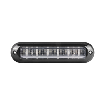 [XLT1835W] Luz Auxiliar Ultra Brillante IP67 de 6 LEDs, Color Claro, con mica transparente y bisel negro