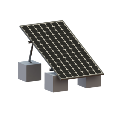 [VEKTOR8R1M] Montaje para Panel Solar, Riel "8" de 1400mm para Módulos con Espesor de 35mm, Velocidad de Viento Máx. 136km/h (20° a 45°)