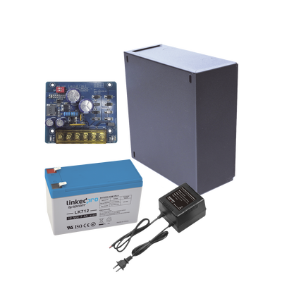[KIT16B2LK7] Kit con fuente PLB2 con salida de 12 Vcc a 2.5 Amper, incluye transformador y batería de 12 V a 7 Amper 