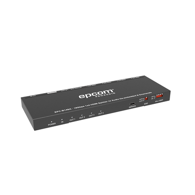 [EPC-B14SA] Splitter HDMI 1x4 | 1 Entrada a 4 salidas (Simultaneas) | 4K@60Hz | Extractor de Audio | Down Scaler | HDR  4:4:4 | EDID | 18Gbps