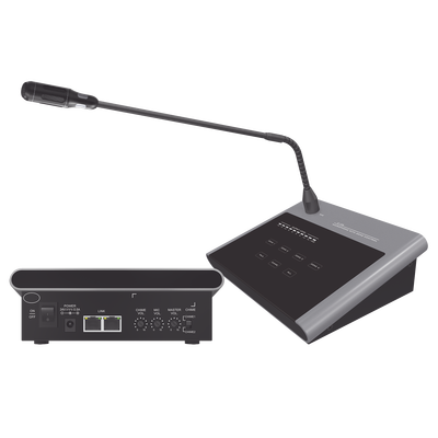 [SF-214B] Microfono Remoto de 4 Zonas Para Sistema de Voceo | Compatible Con Amplificadores SF4240UC y SF2240UC