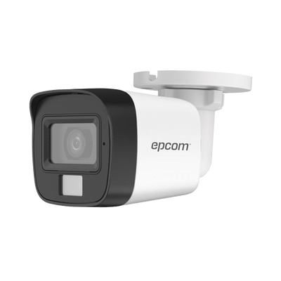 [B8-TURBO-DL] [Dual Light + ColorVu] Bala TurboHD 2 Megapíxel (1080p)  / Gran Angular 101° / Lente 2.8 mm / 30 mts IR EXIR / 20 mts Luz Blanca / Exterior IP67 / 4 Tecnologías / Micrófono Integrado