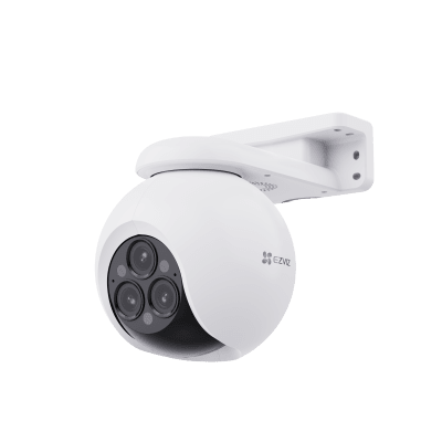 [CS-H80F] Cámara PT / Wi-Fi / Triple Lente / Panorámica 360° / Resolución 2k+ / Visión Nocturna a color  / IA Detección de Humanos y Vehiculos / Alarma con Sirena y Luz / IP67