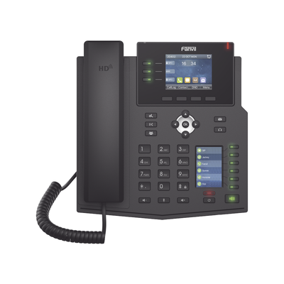 [X4U] Teléfono IP Empresarial con Estándares Europeos, 12 lineas SIP con pantalla a color, 30 teclas DSS/BLF, puertos Gigabit, IPv6, Opus , PoE/DC