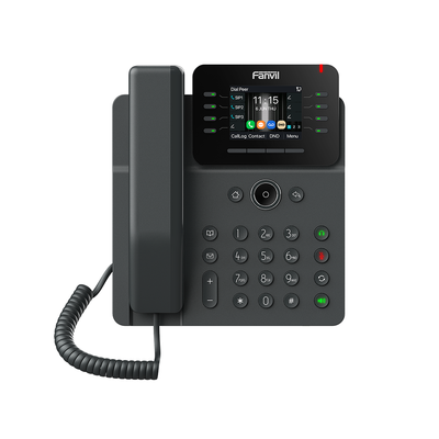 [V62G] Teléfono IP Empresarial / 12 Líneas SIP / Pantalla Color 2.8" HD 320x240 / Audio HD G.722 y Opus / Conferencia 6 Vías / Bluetooth 5.4 / PoE 802.3af / Gigabit