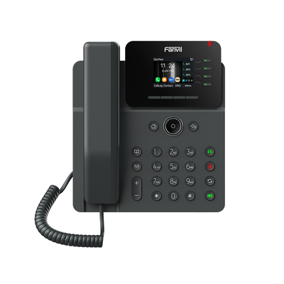 [V61G] Teléfono IP Empresarial, 4 líneas SIP, pantalla a color 2.4", PoE, puertos Gigabit, conferencia local de 6 vías.