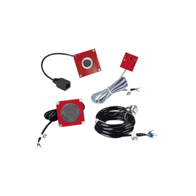 [PA2FKIT] KIT de Accesorios para el modelo PA2F, incluye cámara, micrófono, parlante y botón, múltiples aplicaciones 