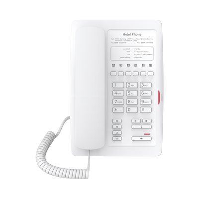 [H3WW] Teléfono IP WiFi para Hotelería, profesional con 6 teclas programables para servicio rápido (Hotline), plantilla personalizable con PoE 