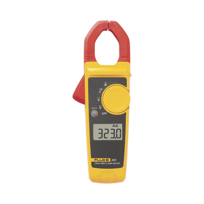 [FLUKE-323] Amperimetro de Gancho de Verdadero Valor Eficaz (True RMS), Medida de Corriente en CA de 400 A y Tensión en CA y CC de 600V