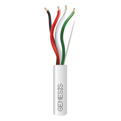 [2115-5501/500] Bobina de 152 Metros (500 Pies) / Cable de Cobre / 4 x 18 AWG / Riser / Color Blanco / Para Aplicaciones de Alarmas de Intrusión/Control de Acceso/ Automatización / Interfonos y Tv Porteros