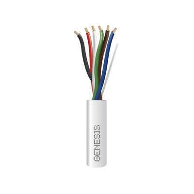 [2106-1101/1000] Bobina de 305 Metros (1000 Pies) / Cable de Cobre / 6 x 22 AWG / Riser / Tipo CMR-CL3R / Para Aplicaciones de Control de Acceso / Alarmas de Intrusión / Automatización / Interfonos y TV Porteros