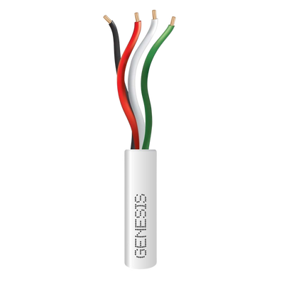 [2104-1101/1000] Bobina de 305 Metros (1000 Pies) / Cable de Cobre / 4 x 22 AWG / Riser / Color Blanco / Para Aplicaciones de Alarmas de Intrusión y Automatización