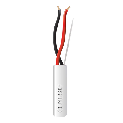 [2114-5501/500] Bobina de 152 Metros (500 Pies) de Cable / 2 x 18 AWG / Riser / Color Blanco / Para Aplicaciones en Alarmas de Intrusión, Control de Acceso, Automatización, Interfonos, TV Porteros, Audio y Voceo