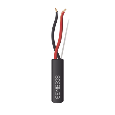 [4153-1008] Carrete de Cable 305 Metros (1000 Pies) / 2 x 14 AWG Tipo FPL / Cable Direct Burial / Color Negro / Para Uso en Intemperie / Uso en Aplicaciones en Sistemas de Detección de Incendio y Sistemas de Evacuación