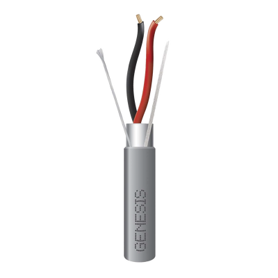 [2214-1109/1000] Bobina de 305 Metros (1000 Pies) / Cable 2 x 18 AWG / Color Gris / Blindado / Riser / Aplicaciones de Audio Control de Acceso y Automatización