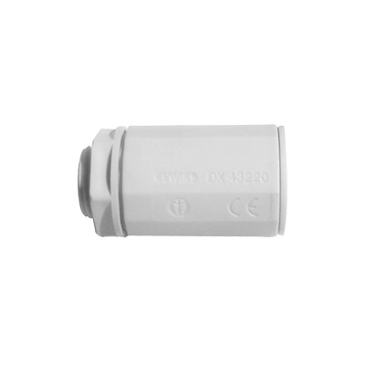 [DX-43-240] Conector de tubería rígida a caja (Racor), PVC Auto-extinguible, de 40 mm