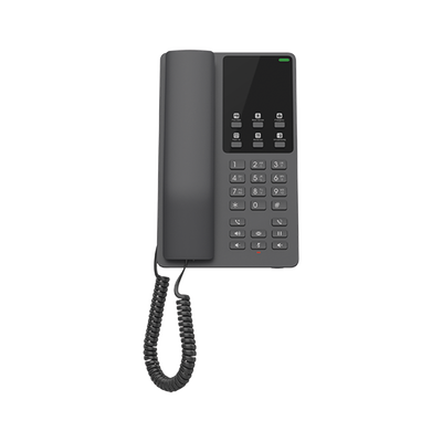 [GHP621W] Teléfono IP Hotelero Wi-Fi, 2 líneas SIP con 2 cuentas, codec Opus, IPV4/IPV6, color negro, con gestión en la nube GDMS