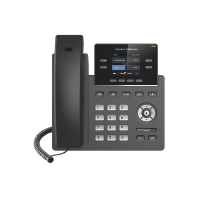 [GRP-2612] Teléfono IP Grado Operador, 4 líneas SIP con 2 cuentas, pantalla a color 2.4", codec Opus, IPV4/IPV6 con gestión en la nube GDMS