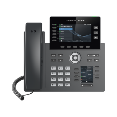 [GRP-2616] Teléfono IP Wi-Fi, Grado Operador, 6 líneas SIP con 6 cuentas, pantalla a color 4.3", puertos Gigabit, Bluetooth, PoE, codec Opus, IPV4/IPV6 con gestión en la nube GDMS