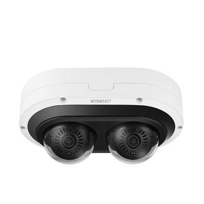 [PNM-7082RVD] Camara IP Multi-sensor Multi-direccional / 2 Canales de 2MP / incluye Lentes motorizados de 3.54 a 6.69mm / H.265 + WiseStream II / WDR 120dB / Exterior IP67 / IK10 / NEMA4X
