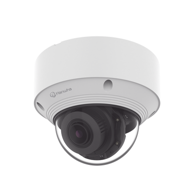 [QNV-C8083R] Cámara IP Tipo domo Antivandálica 5 Megapíxel / Lente Varifocal 3.2 - 10mm / IR 30M / WDR 120db / IP66 / H.265 & WiseStream / Inteligencia Artificial Deteccion de Personas y vehiculos