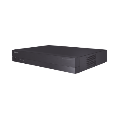 [ARN-410S] NVR 4 canales grabacion hasta 8MP / H.265, H.264 / P2P Wisenet / 4 puertos PoE Plug and play / soporta 1 disco duro (no incluido).