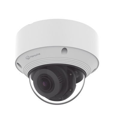 [QNV-C9083R] Cámara IP Tipo domo Antivandálica 8 Megapíxel / Lente Varifocal 3.2 - 10mm / IR 30M / WDR 120db / IP66 / H.265 & WiseStream / Inteligencia Artificial Deteccion de Personas y vehiculos
