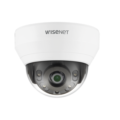 [QND-8010R] Cámara IP Tipo Domo interior 5 Megapíxel / Lente 2.8 mm / IR 20M / WDR 120db / H.265 & WiseStream