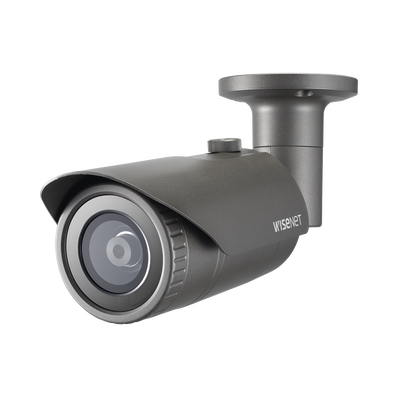 [QNO-8020R] Cámara IP Tipo Bala Antivandálica 5 Megapíxel / Lente 4 mm / IR 25M / WDR 120db / Exterior IP66 / H.265 & WiseStream