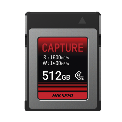 [HS-CFE-E300/512G] Memoria CFexpress tipo B / Clase 10 de 512 GB / Especializada para Cámaras de Fotografía y Video  / 1800 MB/s Lectura / 1700 MB/s Escritura