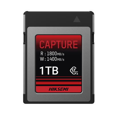 [HS-CFE-E300/1T] Memoria CFexpress tipo B / Clase 10 de 1 TB  / Especializada para Cámaras de Fotografía y Video  / 1800 MB/s Lectura / 1600 MB/s Escritura