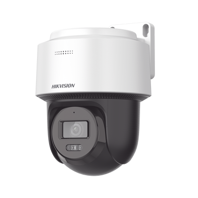 [DS-2DE2C400MWG-E] [FlexVu]  Domo PT IP 4 Megapixel / Lente 4 mm  / Dual Light (30 mts IR + 30 mts Luz Blanca)  / Autoseguimiento en Humanos / PoE / IP66 / Micrófono y Bocina Integrado (Audio de Dos Vías) / Micro SD / Incluye Montaje de Pared o Techo / 