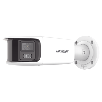[DS-2CD3T87G2P-LSU/SL(C)] [ PROTECCIÓN ACTIVA ] Bala IP Panorámica 8 Megapixel / 180° / Lente 4 mm / Imagen a Color 24/7 / PoE / WDR 130° / IP67 / ACUSENSE / Protección Activa (Luz Estroboscópica y Alarma Audible) / 40 mts Luz Blanca / MicroSD