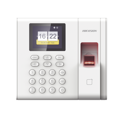 [DS-K1A8503EF-B] Checador de Huella con Batería de Respaldo  / Reportes por USB / 1,000 Usuarios / 1000 Huellas / 100,000 Registros / Lector de Tarjetas EM / Uso con iVMS-4200.