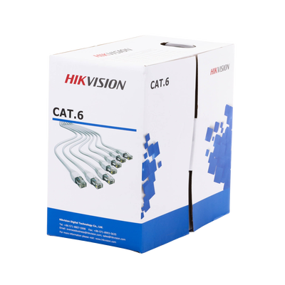 [DS-1LN6-UE-W] Bobina de Cable de 305 Metros (1000 Pies) Cat 6 / 100% Cobre / Color Blanco / Uso en Interior / PVC