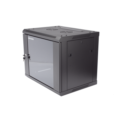 [DS-XS6409-S/B] Gabinete para Montaje en Pared - Piso / Puerta de Cristal Templado / Cuerpo Fijo / 9 Unidades de Rack / 19" / Fabricado en Acero